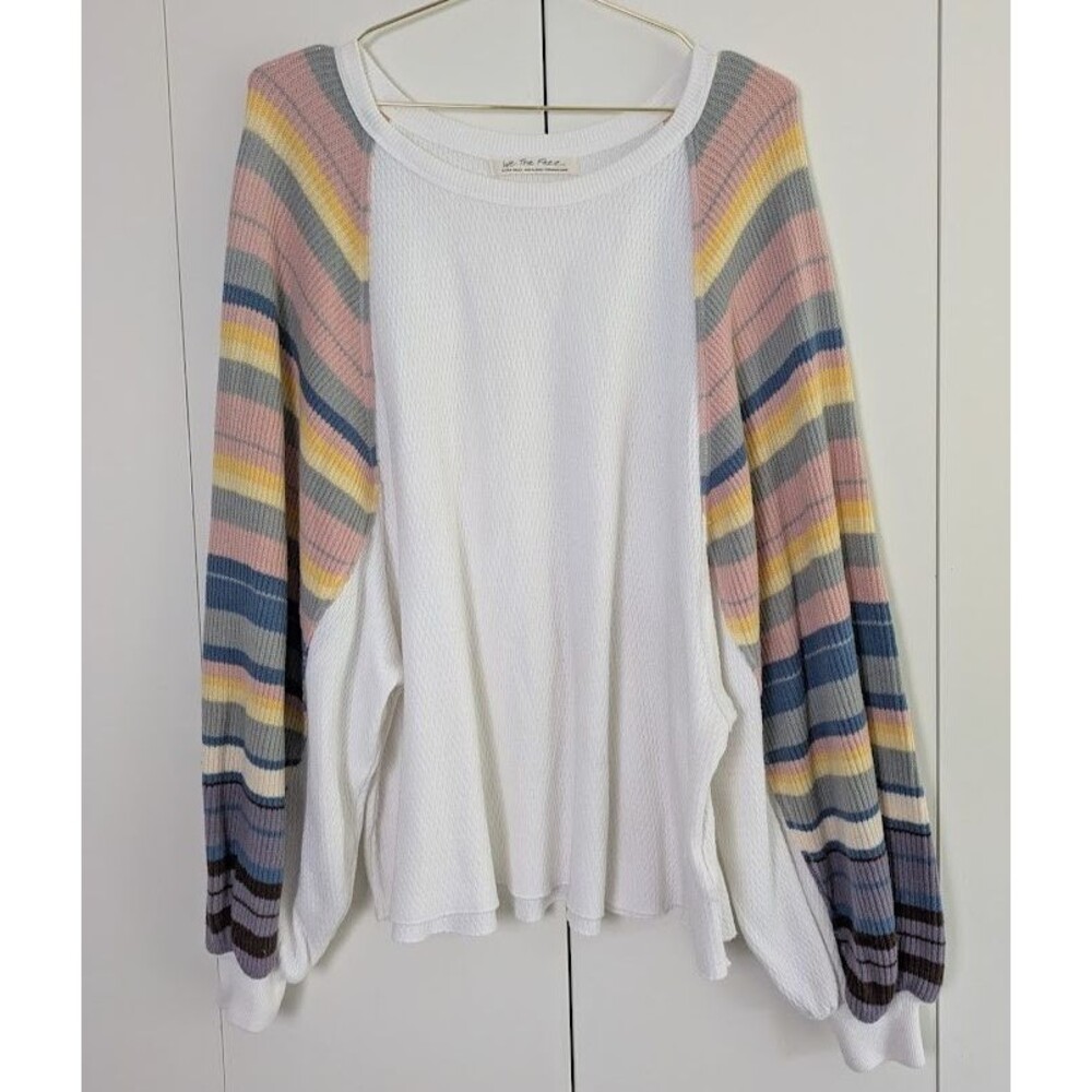 Free People We the Free Women's XS Rainbow Dreams Top Balloon Sleeves Pullover